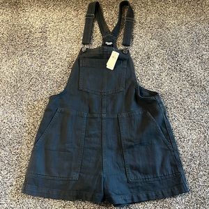 NWT Aerie Denim Overall Shorts